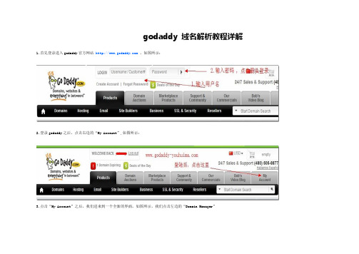 godaddy 域名解析教程详解