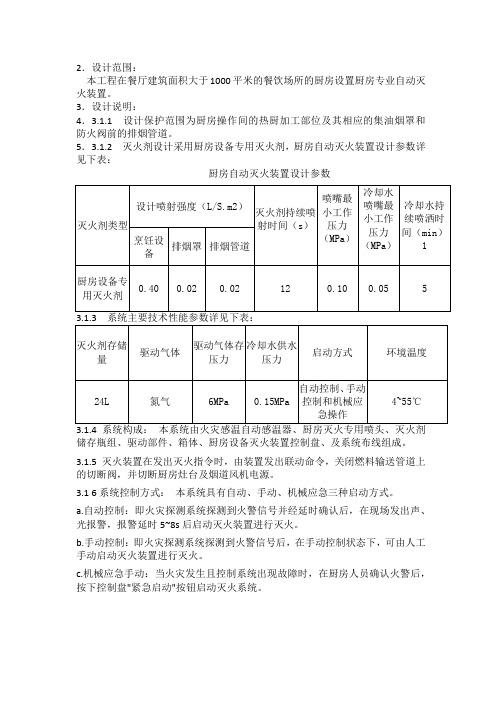 厨房自动灭火说明