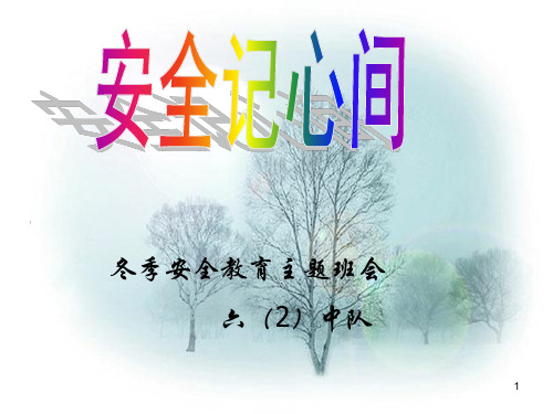 《安全记心间》主题班会ppt课件