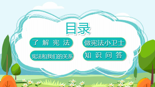 学宪法讲宪法争做宪法小卫士主题班会课件PPT内容完整