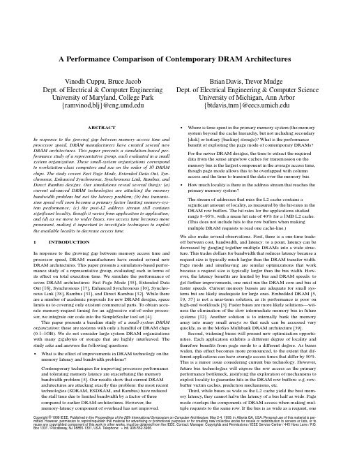 A performance comparison of contemporary DRAM architectures