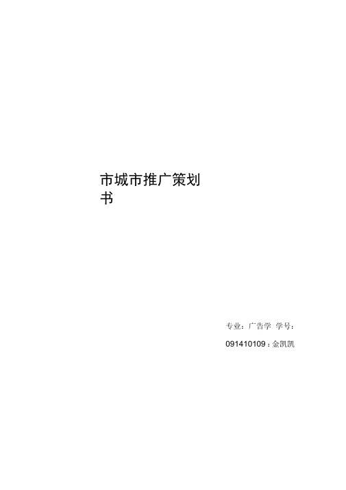 商丘市城市推广项目策划书