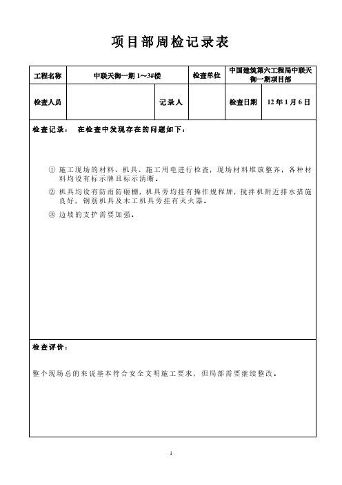 项目部周检记录表(2020年整理).pdf