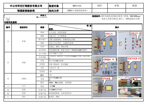 SMT铝基板检查标准