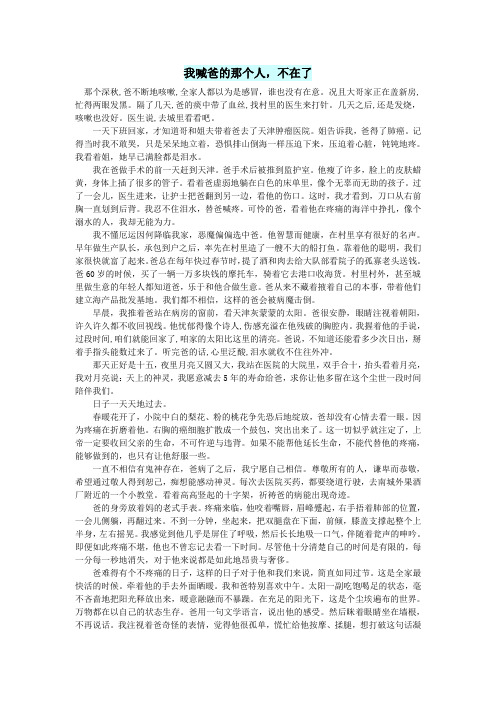 高中语文情感美文我喊爸的那个人,不在了