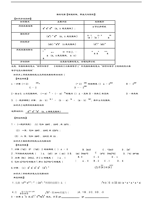 幂的运算例题精讲dy