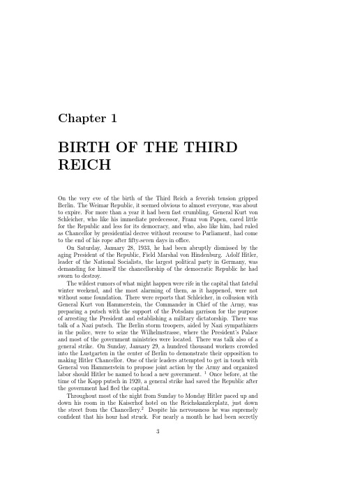 chapter one+of+Rise+And+Fall+Of+The+Third+Reich