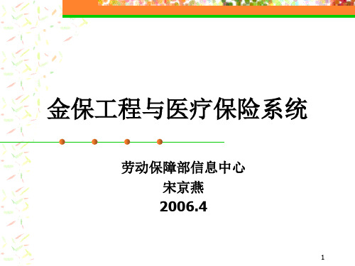 金保工程与医疗保险系统