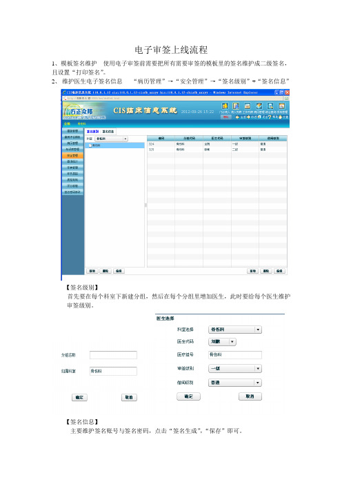 电子签名上线流程