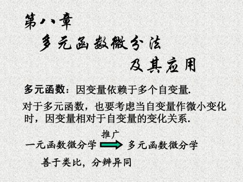 多元函数的基本概念