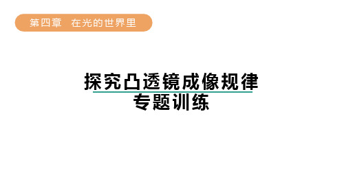 第四章++在光的世界里-探究凸透镜成像规律专题训练++-2023-2024学年教科版物理八年级上学期