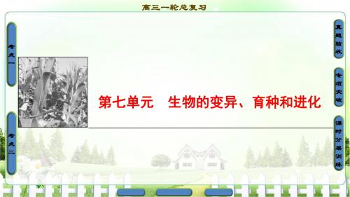 2018届高三生物(人教版)一轮复习课件必修2第7单元第1讲基因突变和基因重组