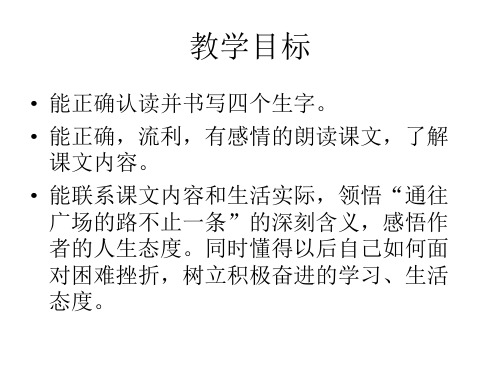 14通往广场的路不止一条课件