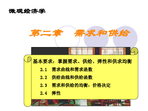 树人大学专升本高鸿业版西方经济学 第二章 需求与供给