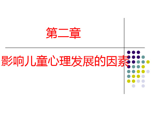 第二章 儿童心理发展的基础