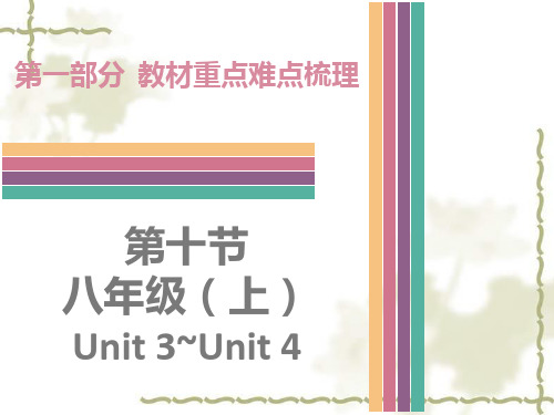 【高分突破】广东省中考英语第一部分教材重点难点梳理第10节八上Unit3-Unit4课件牛津深圳版