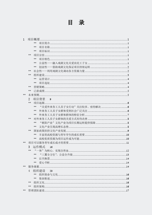 南京林业大学戏剧实现梦想公益项目计划书