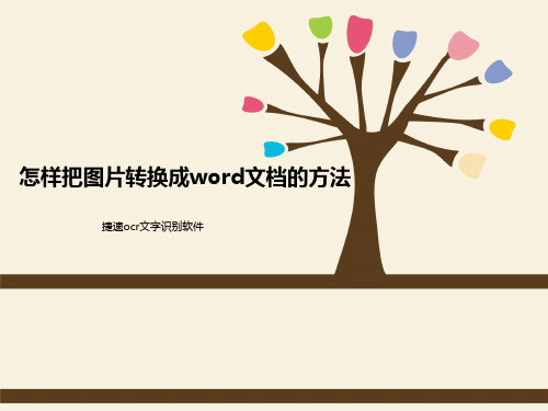 怎样把图片转换成word文档的方法