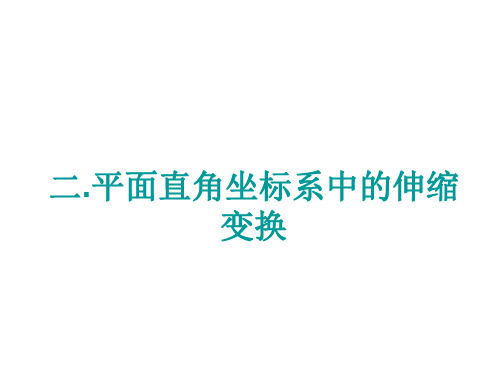 高二数学平面直角坐标系中的伸缩变换