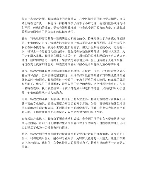 特教教师的情怀心得体会