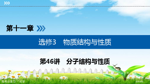 高考化学一轮复习配套精品课件：十一章选修3物质结构与性质46讲考点3