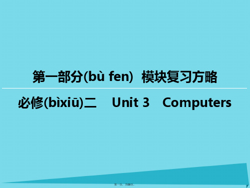 高考英语一轮复习模块复习方略第1部分Unit3Computers课件新人教版必修2