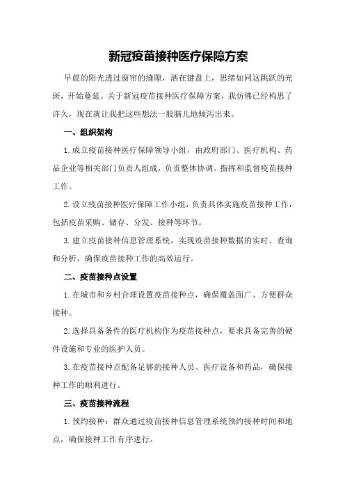 新冠疫苗接种医疗保障方案