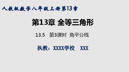 人教版初中数学八年级上册《全等三角表 角平分线课件》教学课件PPT 13