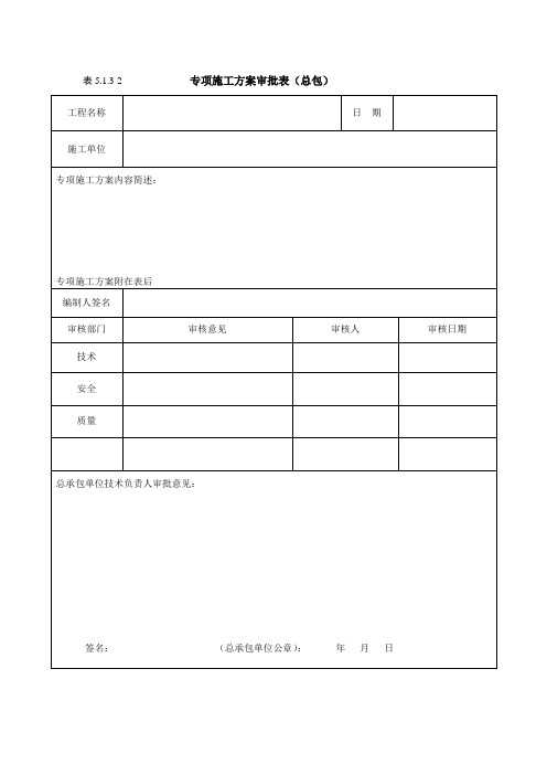 总分包报审表