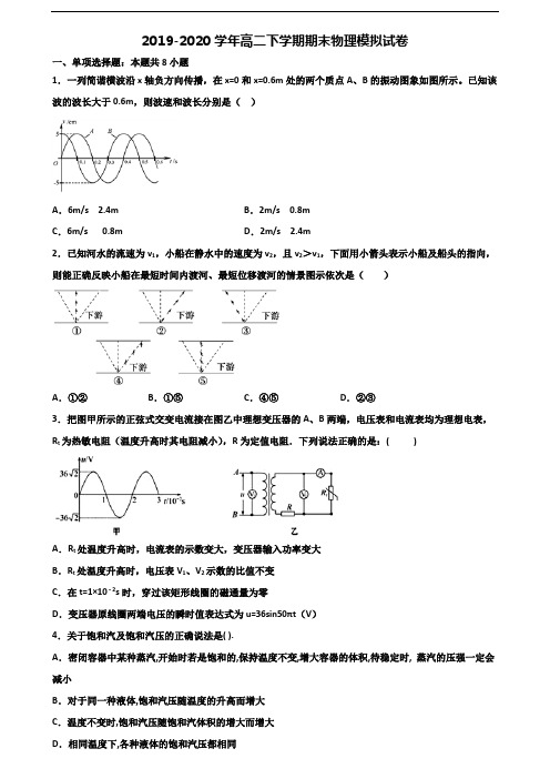 天津市汉沽区2022届新高考高二物理下学期期末达标测试试题