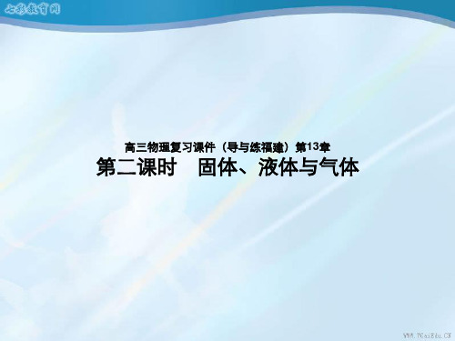 高考物理复习第二课时固体液体与气体PPT课件