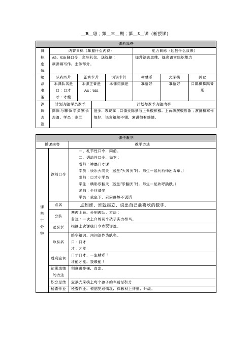 神墨口才备课模板 案例