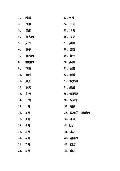 新概念英语单词51-60课