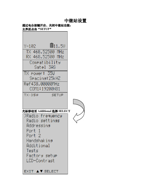 Satel大电台 中继站设置