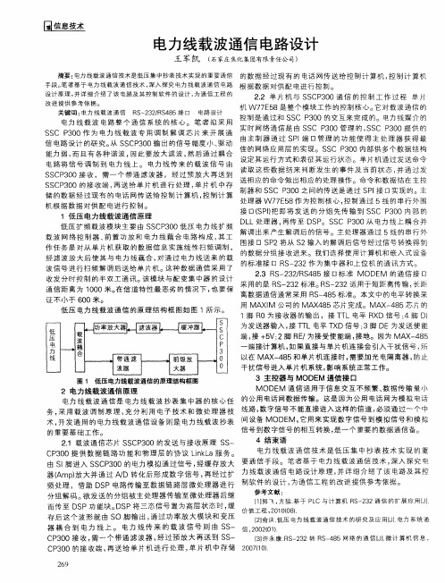 电力线载波通信电路设计