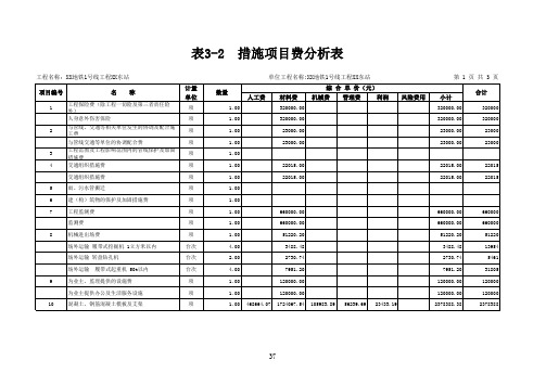 实例--地铁工程量清单及计价表