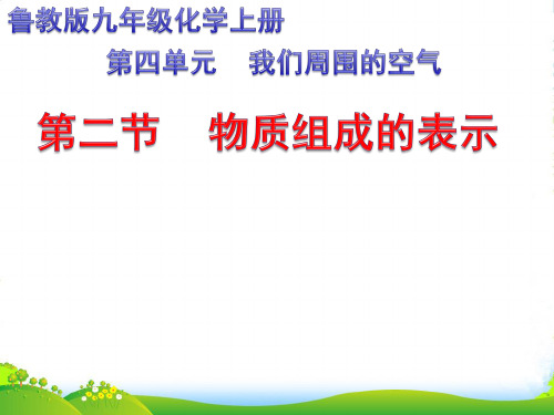 鲁教版九年级化学上册第四单元第二节 物质组成的表示(共22张PPT)