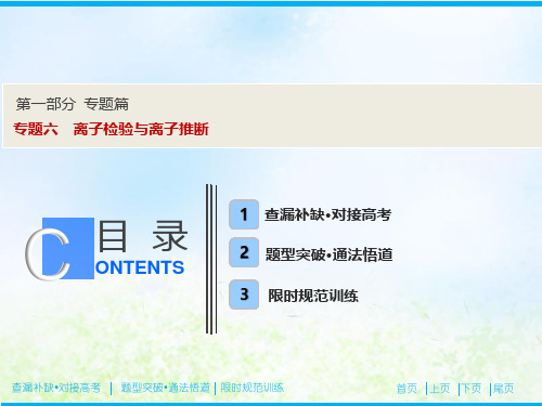 2019届高考化学二轮复习离子检验与离子推断课件(44张)(全国通用)