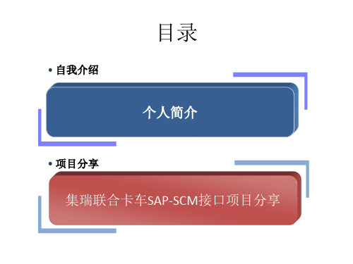 项目分享--SCM-SAP接口