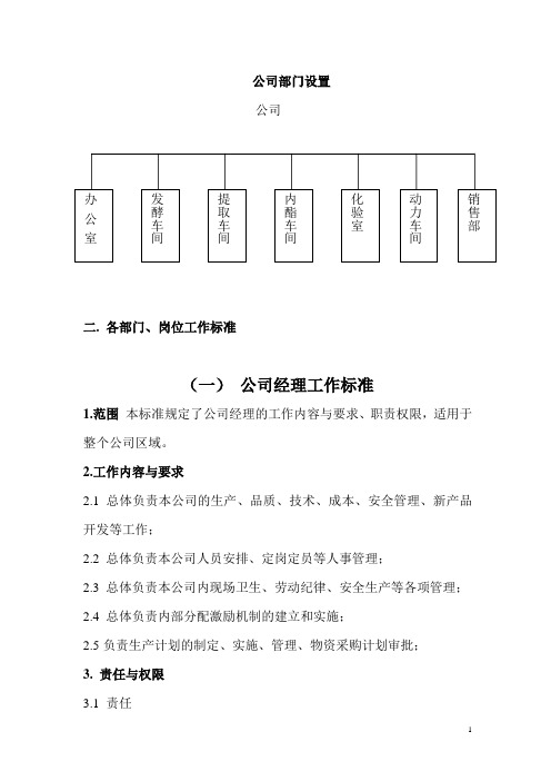 各部门工作标准 - 副本(DOC)