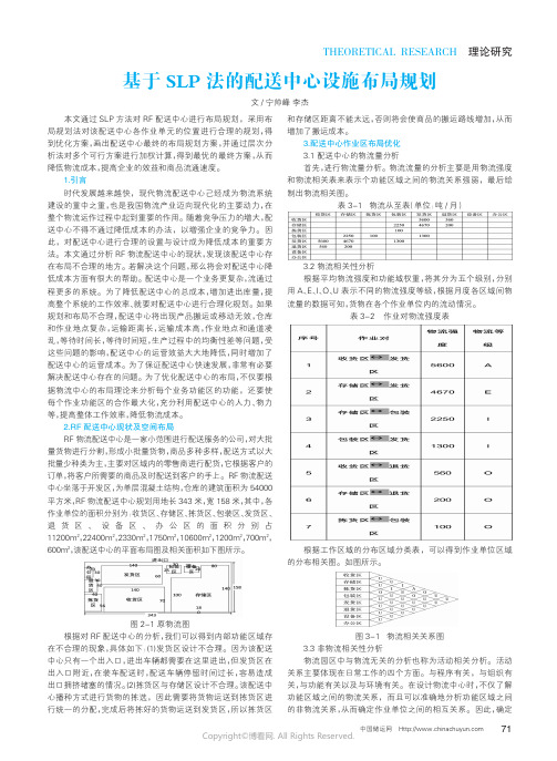 基于SLP法的配送中心设施布局规划