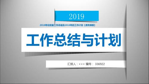 2018年化验室工作总结及2018年的工作计划【漂亮模板】