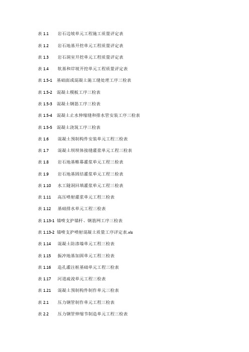 水利水电三检表最新(全)