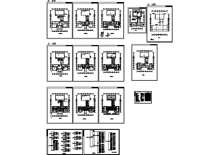 某三层办公楼全套电气设计CAD施工图