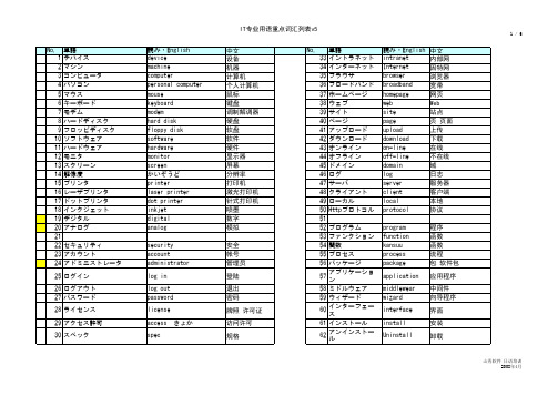 IT专门用语一览