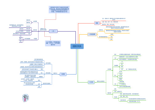 高中政治思维导图：国际关系
