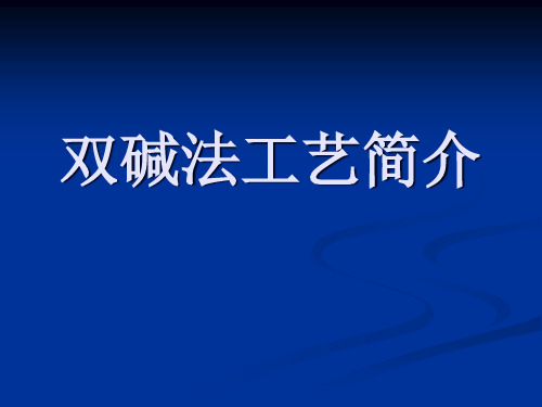 双碱法工艺简介