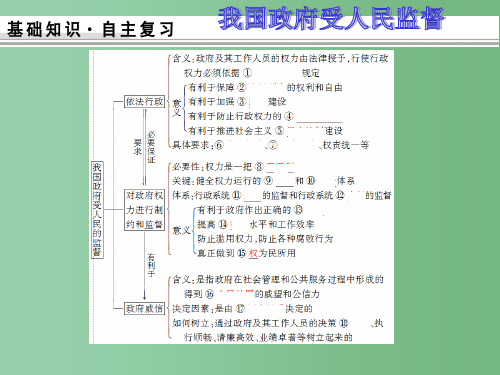 高三政治大一轮复习 第四课 我国政府受人民的监督课件 新人教版必修2