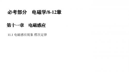 高考物理一轮复习第十一章电磁感应11.1电磁感应现象楞