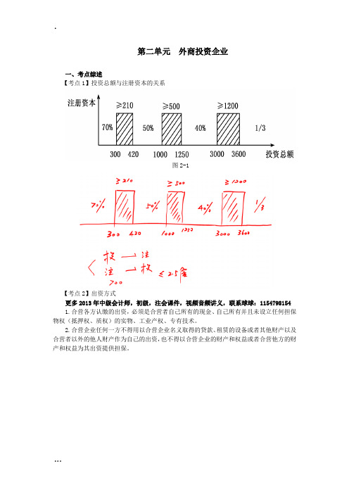 中级会计师中级经济法 讲义课件 视频 单元测试 课后练习